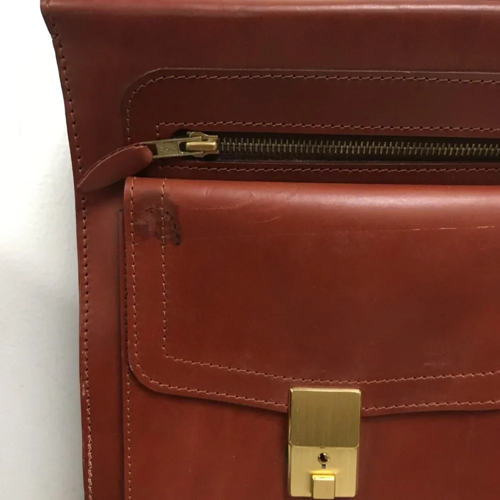 Vintage Swaine Adeney Brigg leather Briefcase Document Case custom made England
